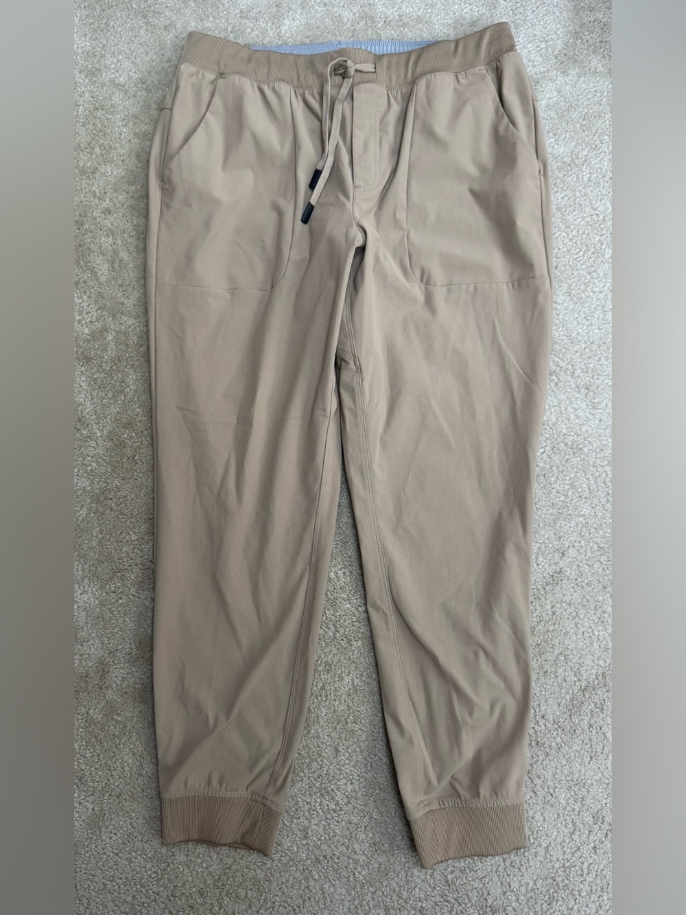 Men's VRST Jogger Pants in Light Khaki - Casual Elastic Waist